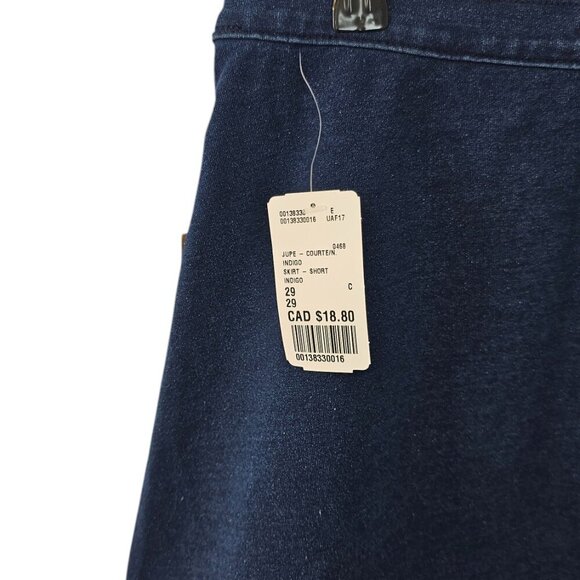 Forever 21 Womens Chambray Blue Mini Skirt, Skater, Size 29, NWT - Picture 7 of 9